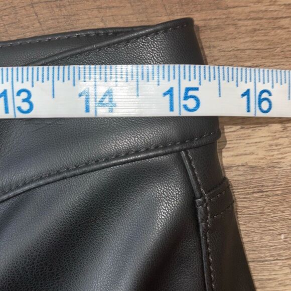 LOFT Womens High Waist Imitation Leather Straight Leg Pants Black Size 29/8 - Picture 8 of 10